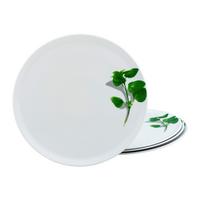 Pizzatellerset Europa Basilikum in Weiß 4-teilig - Grün, KONVENTIONELL, Keramik (33cm) - Creatable