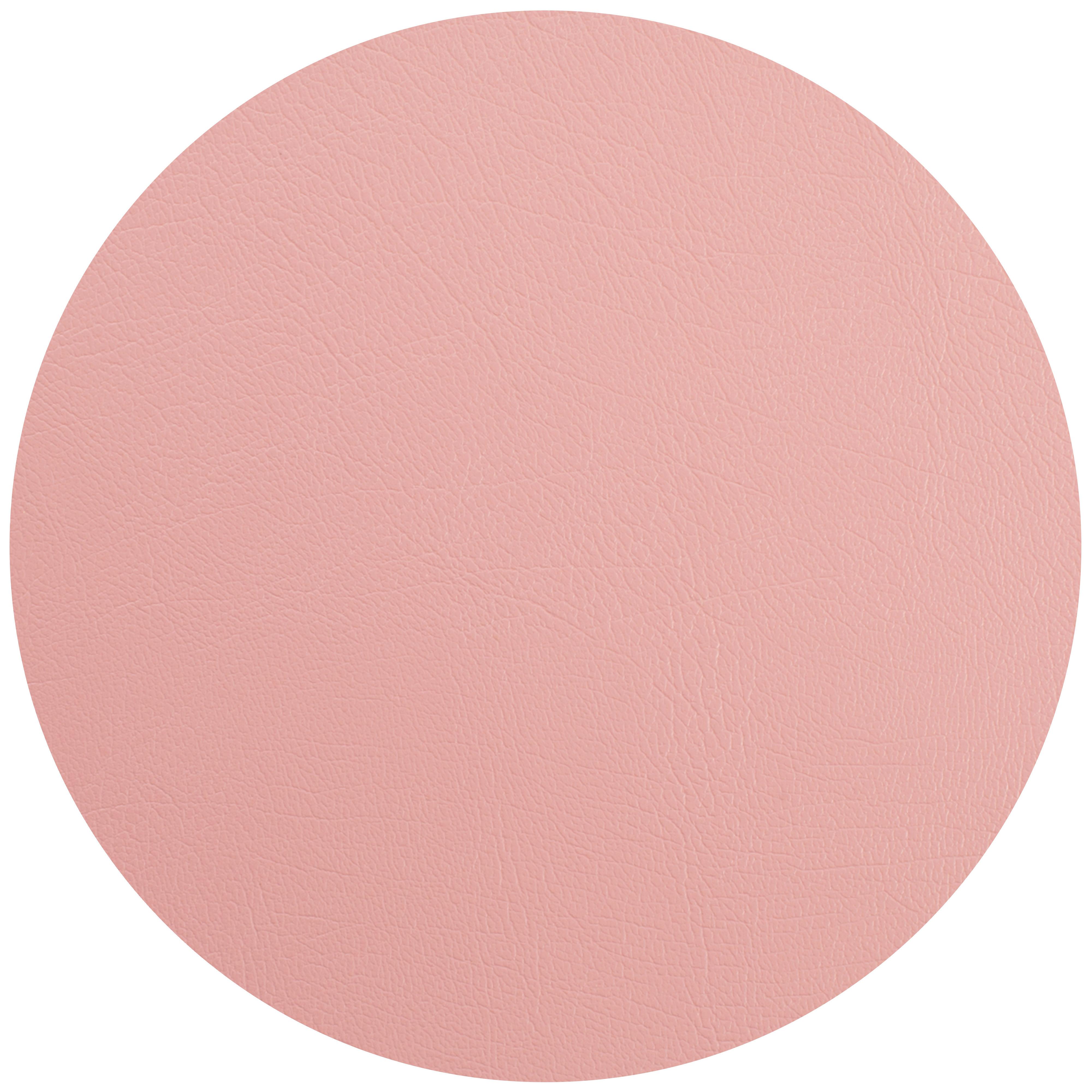 Suport farfurie Jette - roz, piele (40cm) - Premium Living