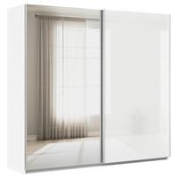 Ormar S Kliznim Vratima Feldkirch - bijela/srebrne boje, Moderno, staklo/drvni materijal (225/210/62cm) - Modern Living