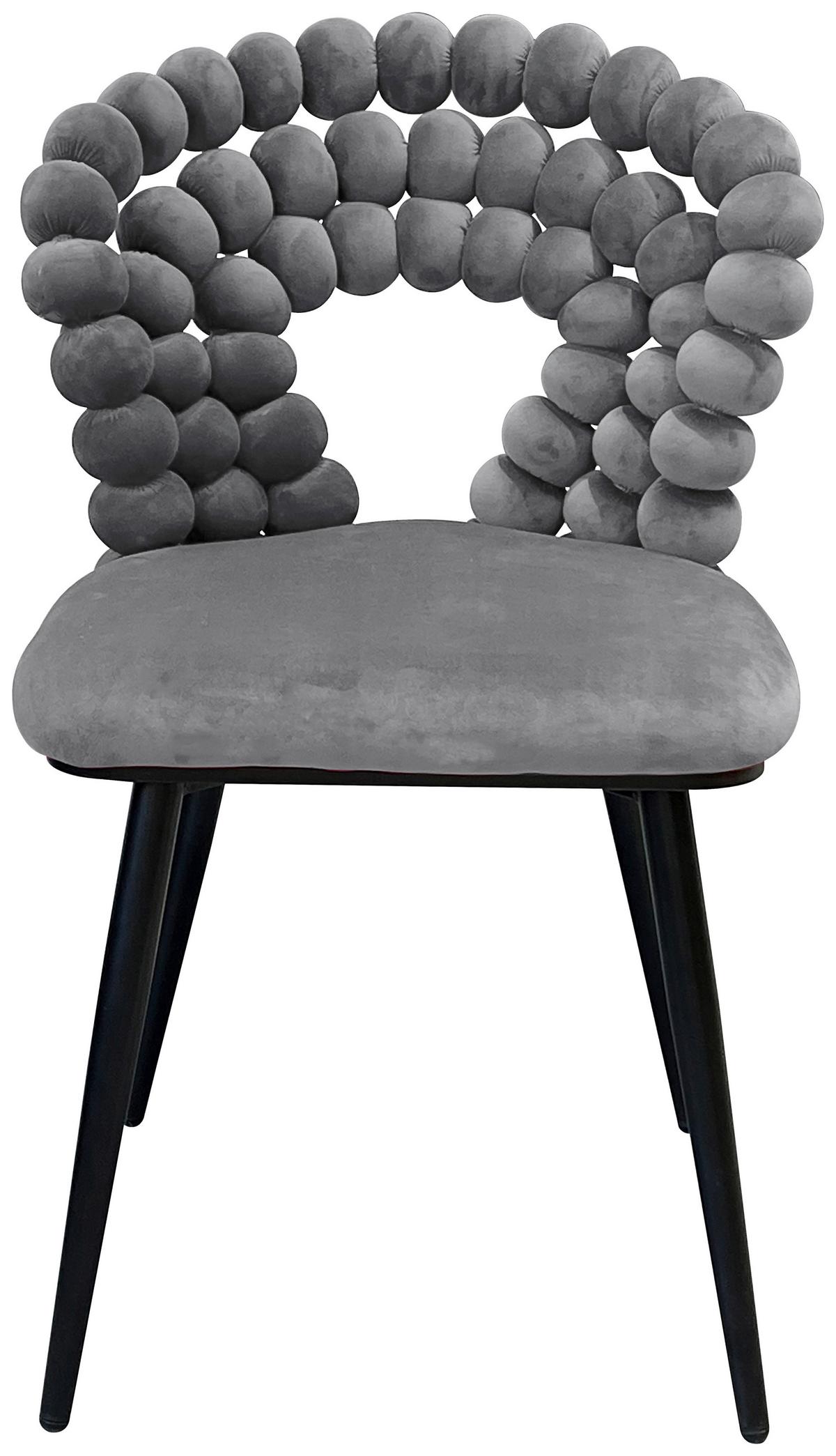 Stuhl Lia Grau - Schwarz/Grau, LIFESTYLE, Holz/Textil (55/85/62cm) - Mömax
