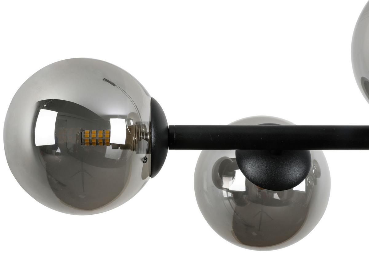Lampă suspendată LISIB - culoare crom/negru, Modern, sticlă/metal (85/28/120cm) - Mömax