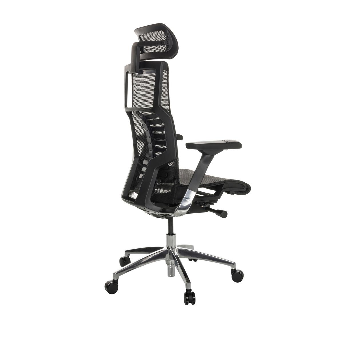Pisarniški Stol Dynafit Ii, Črna - srebrne barve/črna, Basics, kovina/umetna masa (67/119-135/60cm) - MID.YOU