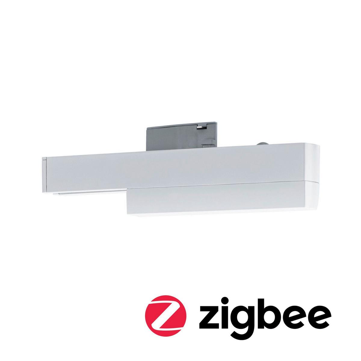 Schienensystem-Adapter Urail Zigbee Weiß ca. 16,6cm - Weiß, Basics, Kunststoff (16,6/5,0cm) - Paulmann