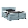 Boxspringbett Luzern Petrol ca. 180x200cm - Petrol/Schwarz, KONVENTIONELL, Kunststoff/Textil (180/200cm) - Premium Living