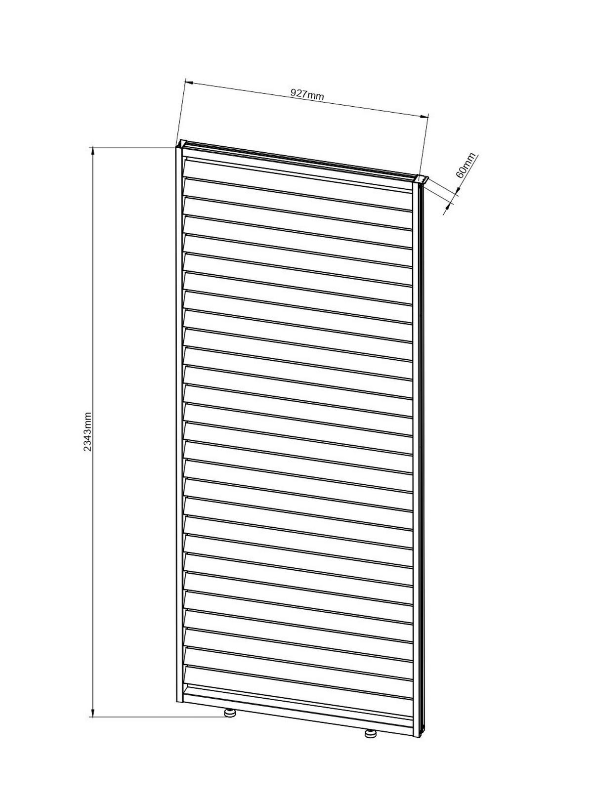Stranski Del Za Pergolo Core, Antracit, 93cm - antracit, Basics, kovina (92,5/234/4cm) - Gardenson