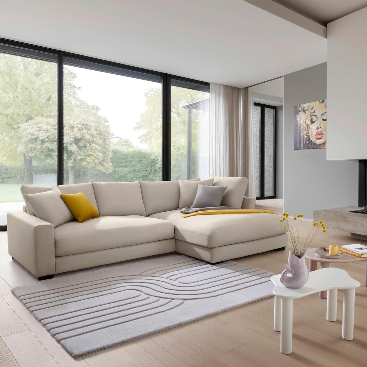 Kutna Garnitura Pedro - crna/taupe, Moderno, tekstil/plastika (300/190cm) - Mömax