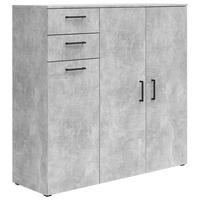 Kommode Multistauraum Betonoptik - Anthrazit/Schwarz, MODERN, Holzwerkstoff/Kunststoff (120/115/40cm) - Mömax