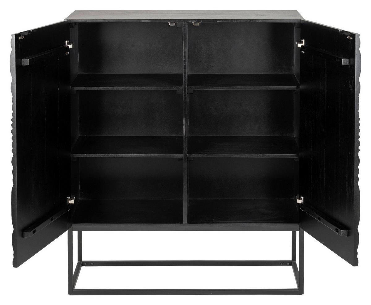 Highboard Black Rose Schwarz - Schwarz, Trend, Holz/Metall (100/120/40cm) - P & B