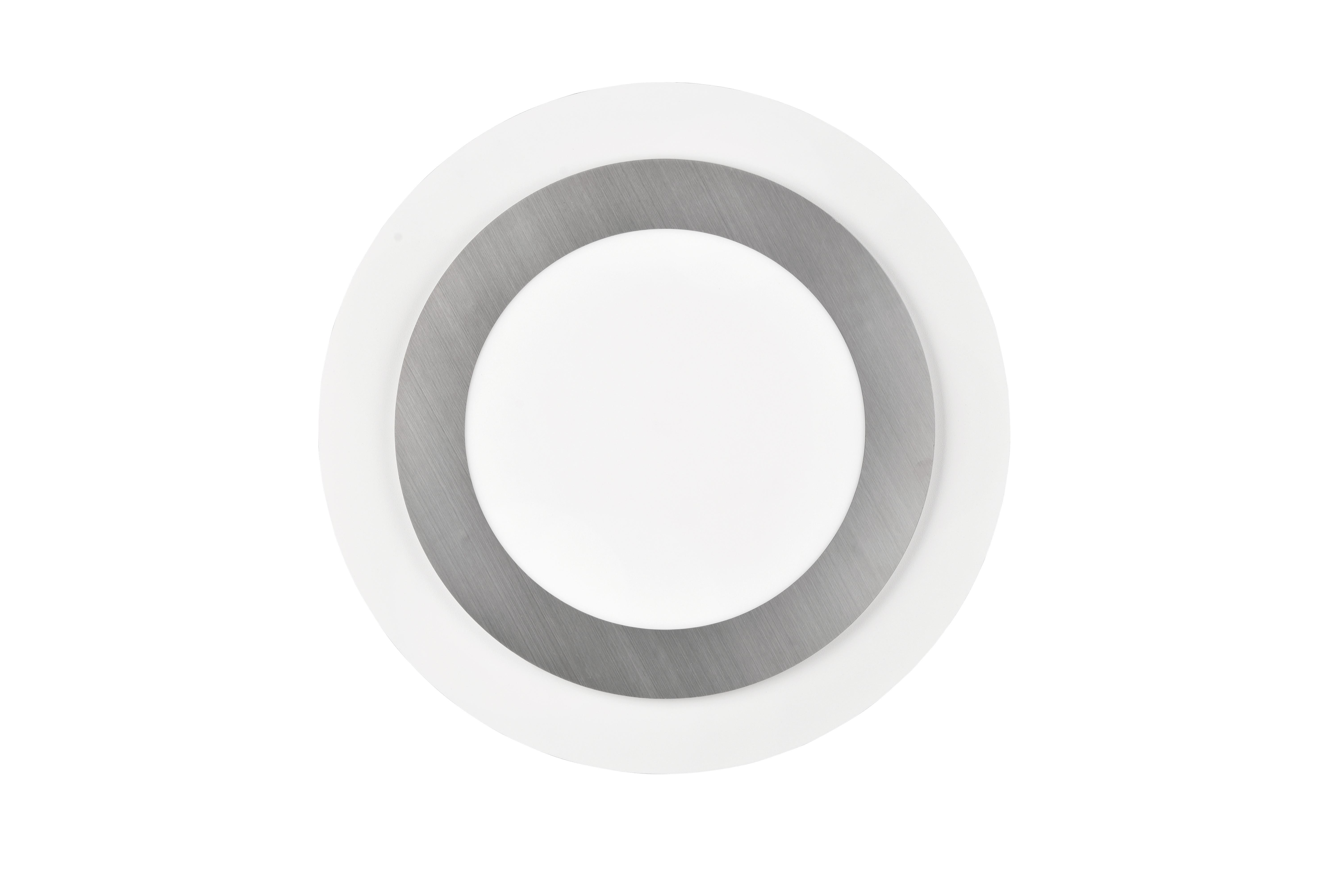 LED-Deckenleuchte Morgan Weiß max. 42 Watt - Weiß/Nickelfarben, Basics, Metall (45/4,2cm) - Trio Leuchten