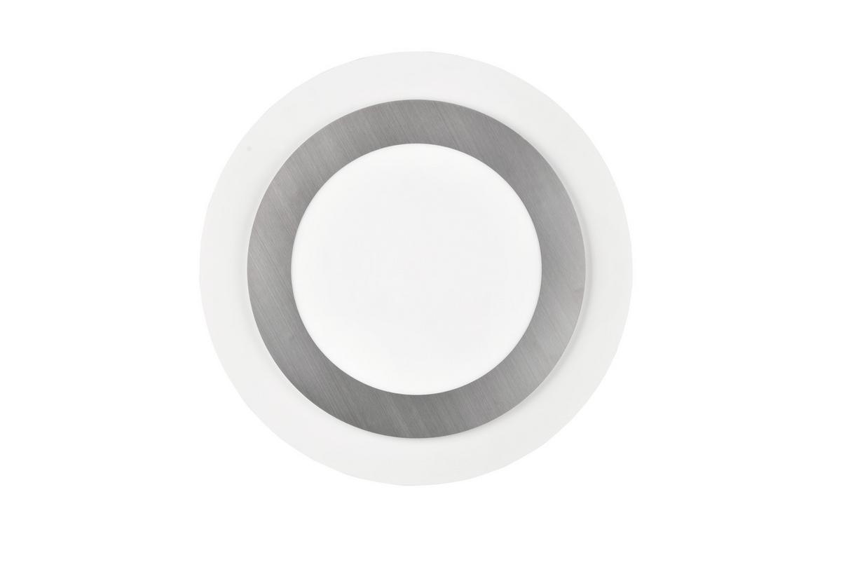 LED-Deckenleuchte Morgan Weiß max. 42 Watt - Weiß/Nickelfarben, Basics, Metall (45/4,2cm) - Trio Leuchten