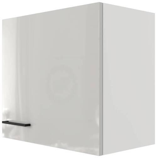 Küchenoberschrank in Lichtgrau glänzend - Schwarz/Grau, MODERN, Holzwerkstoff/Metall (60/54/32cm) - FlexWell