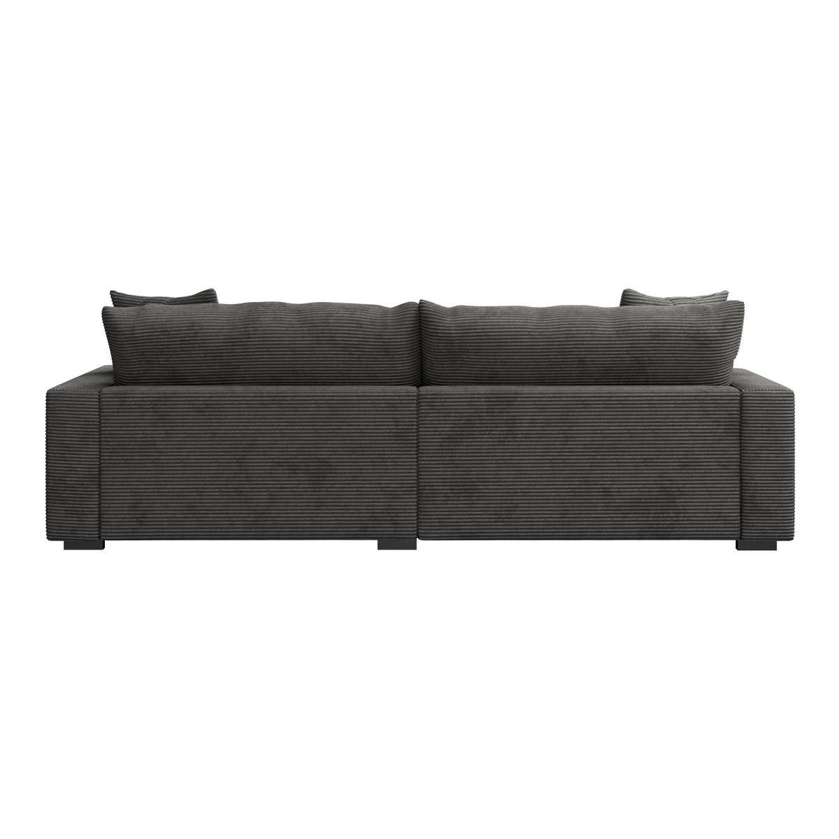 Kutna Garnitura Pelle - siva/crna, Moderno, tekstil (265/180cm) - Modern Living