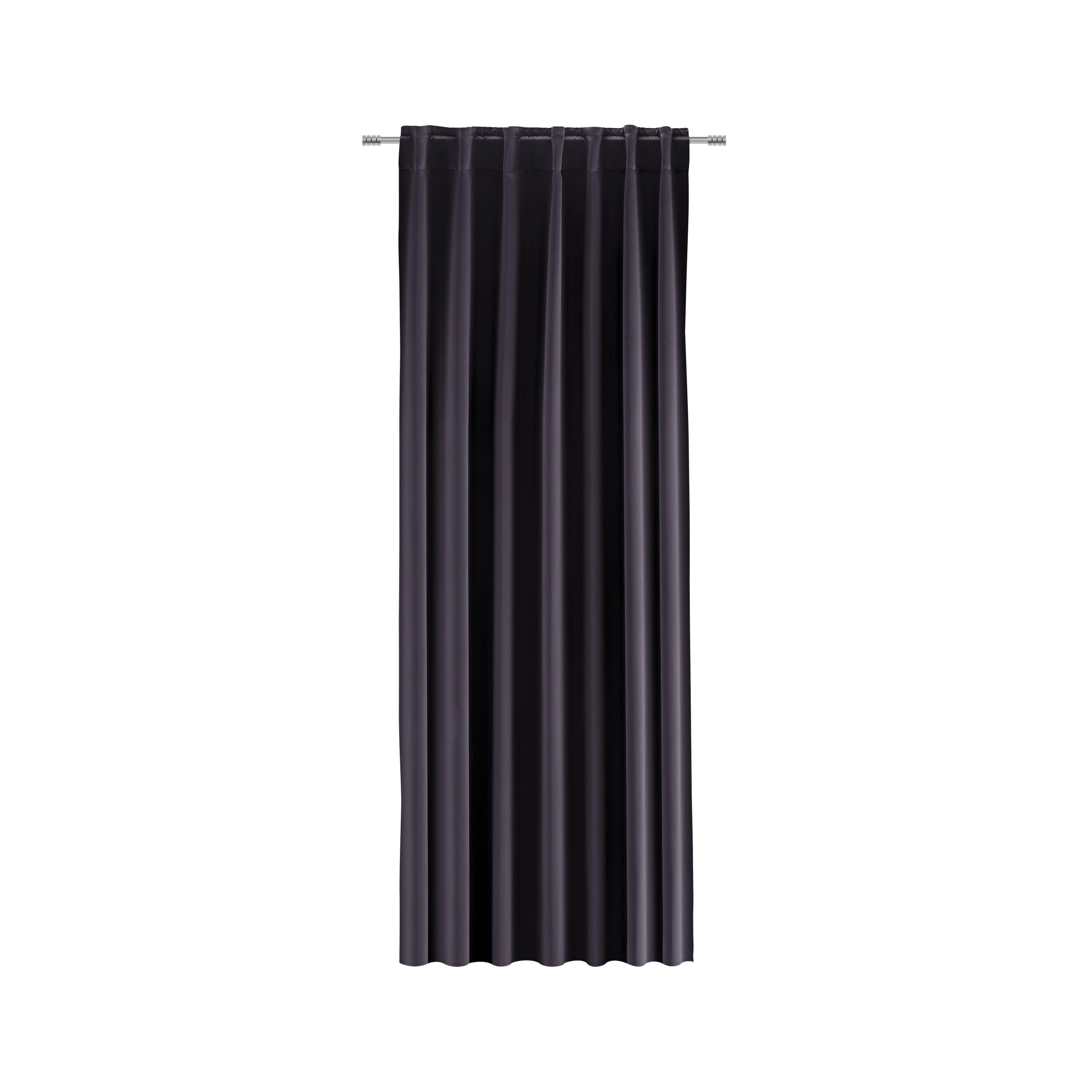 Draperie opacă RICCARDO - negru, Modern, textil (140/245cm) - Premium Living