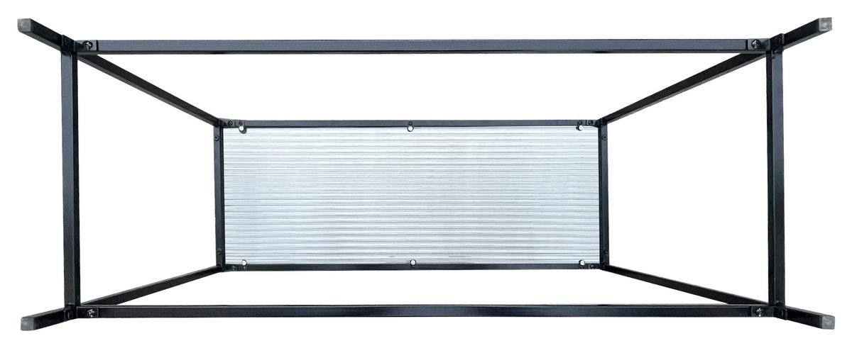 Masă tip consolă SHINE - negru/transparent, Modern, sticlă/metal (80/70/30cm) - Modern Living