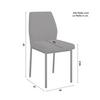 STOL CORI - ljusgrå/svart, Modern, metall/trä (45/87/57cm) - Bessagi Home