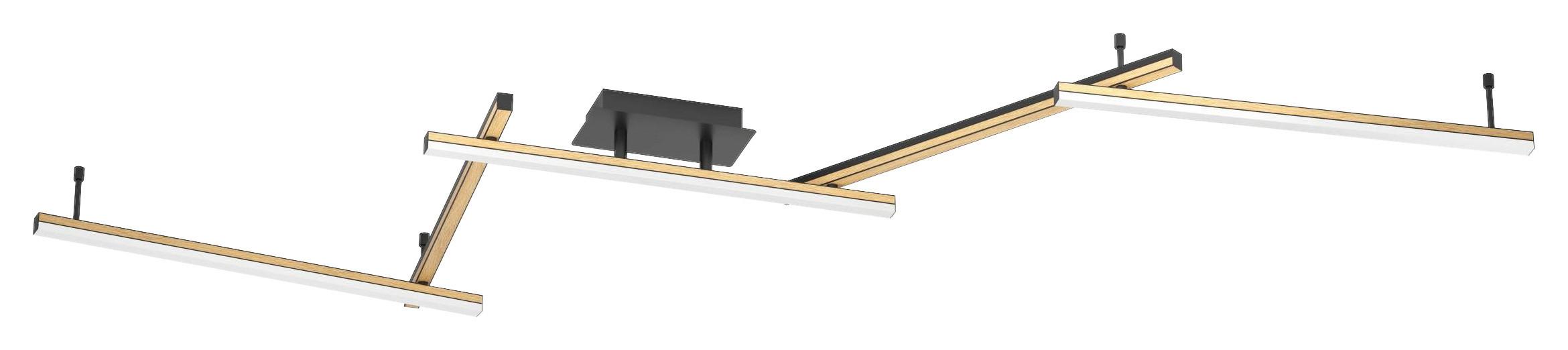 LAMPA SUFITOWA LED 300291_RIMINI - czarny/kolor klonowy, Design, tworzywo sztuczne/metal (220/12/11cm) - Eglo