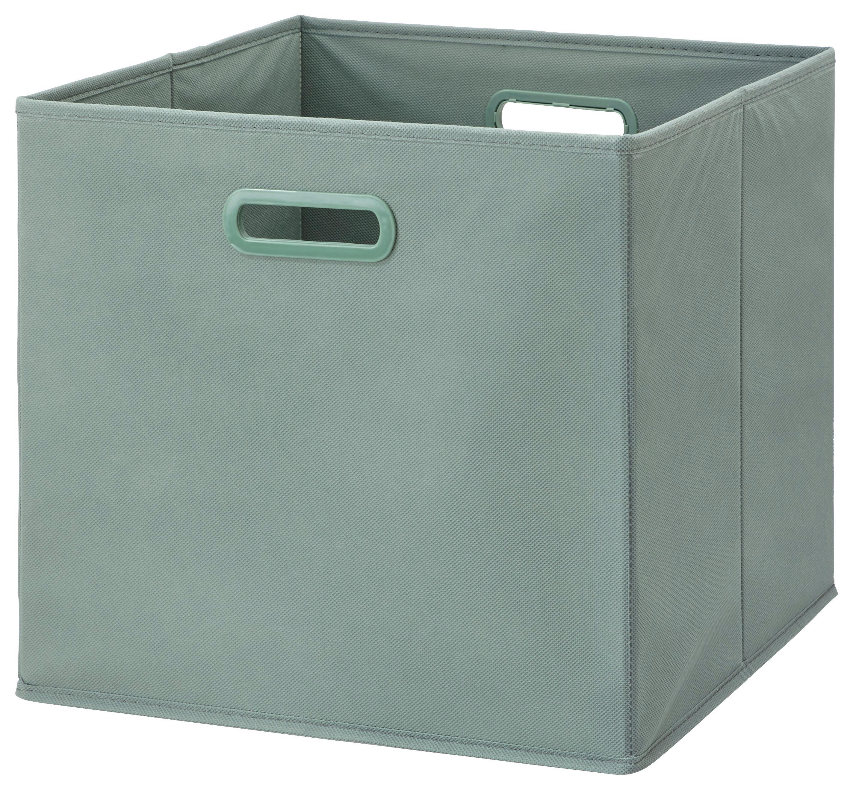 Faltbox Elli Jadegrün - Jadegrün, MODERN, Karton/Textil (33/33/32cm) - Modern Living