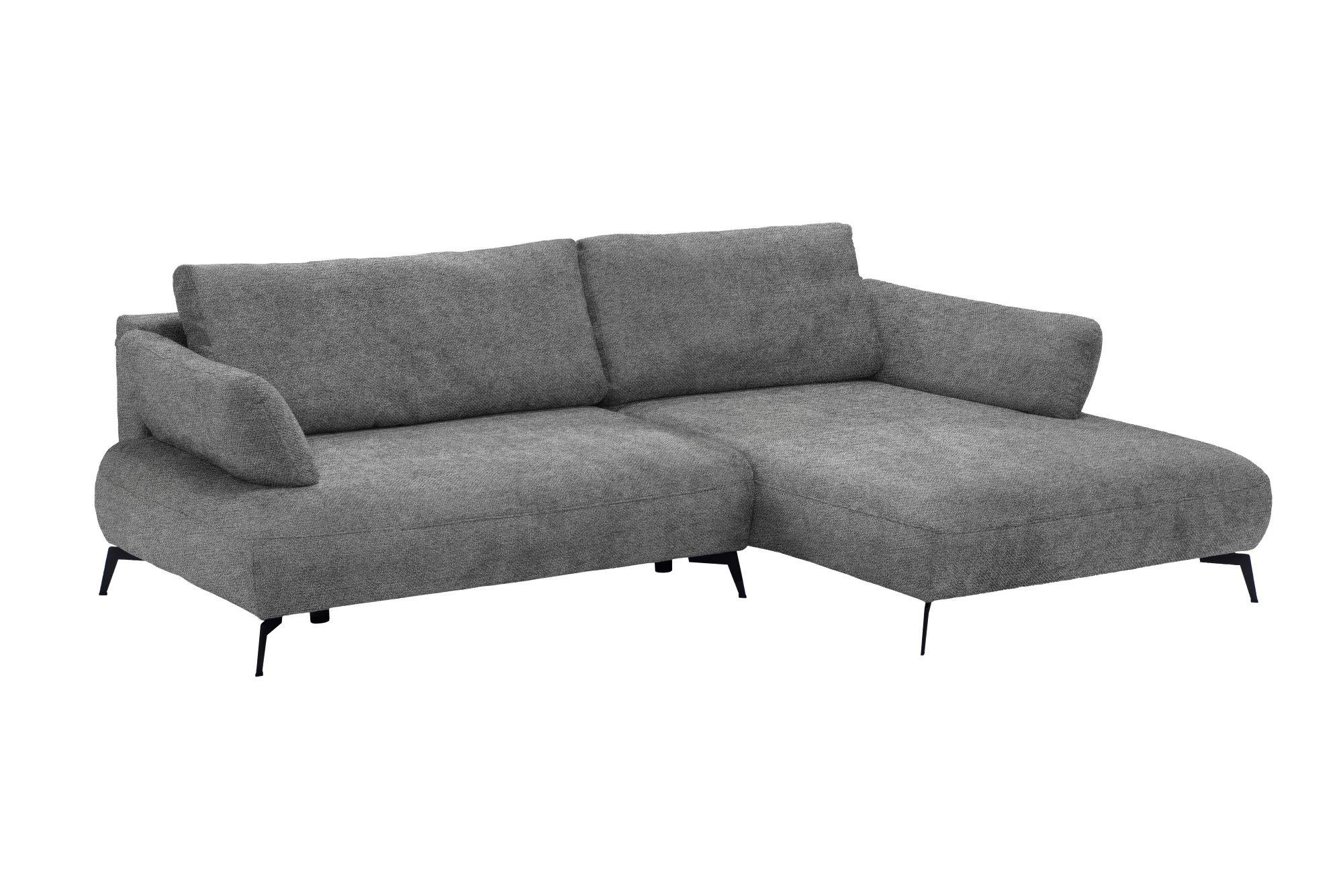 Kutna Garnitura Madison - siva/crna, Moderno, drvni materijal/drvo (284/92/186cm) - Modern Living