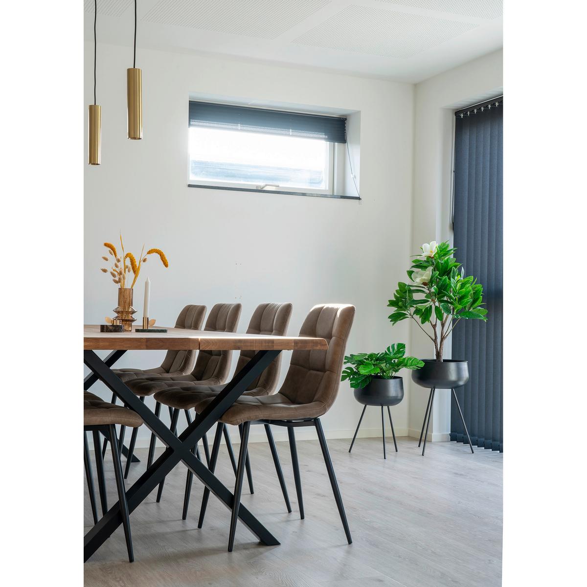 Pflanzentopf Ardola Flowerpots Schwarz - Schwarz, Basics, Metall (34/56cm)