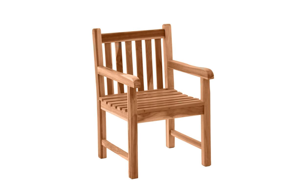 Gartensessel Naturfarben Teakholz - Naturfarben, Natur, Holz (60/92/63cm) - Gardenson