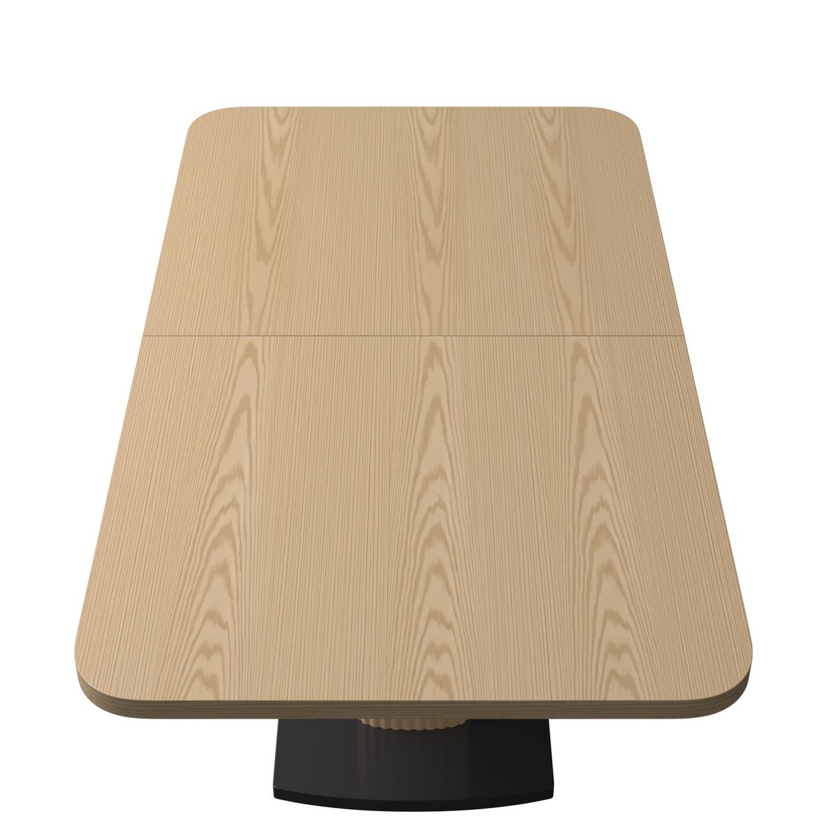 Ausziehtisch Amado Eichefarben Eiche furniert - Eichefarben/Schwarz, MODERN, Holz/Holzwerkstoff (160-200/90/76cm) - Bessagi Home