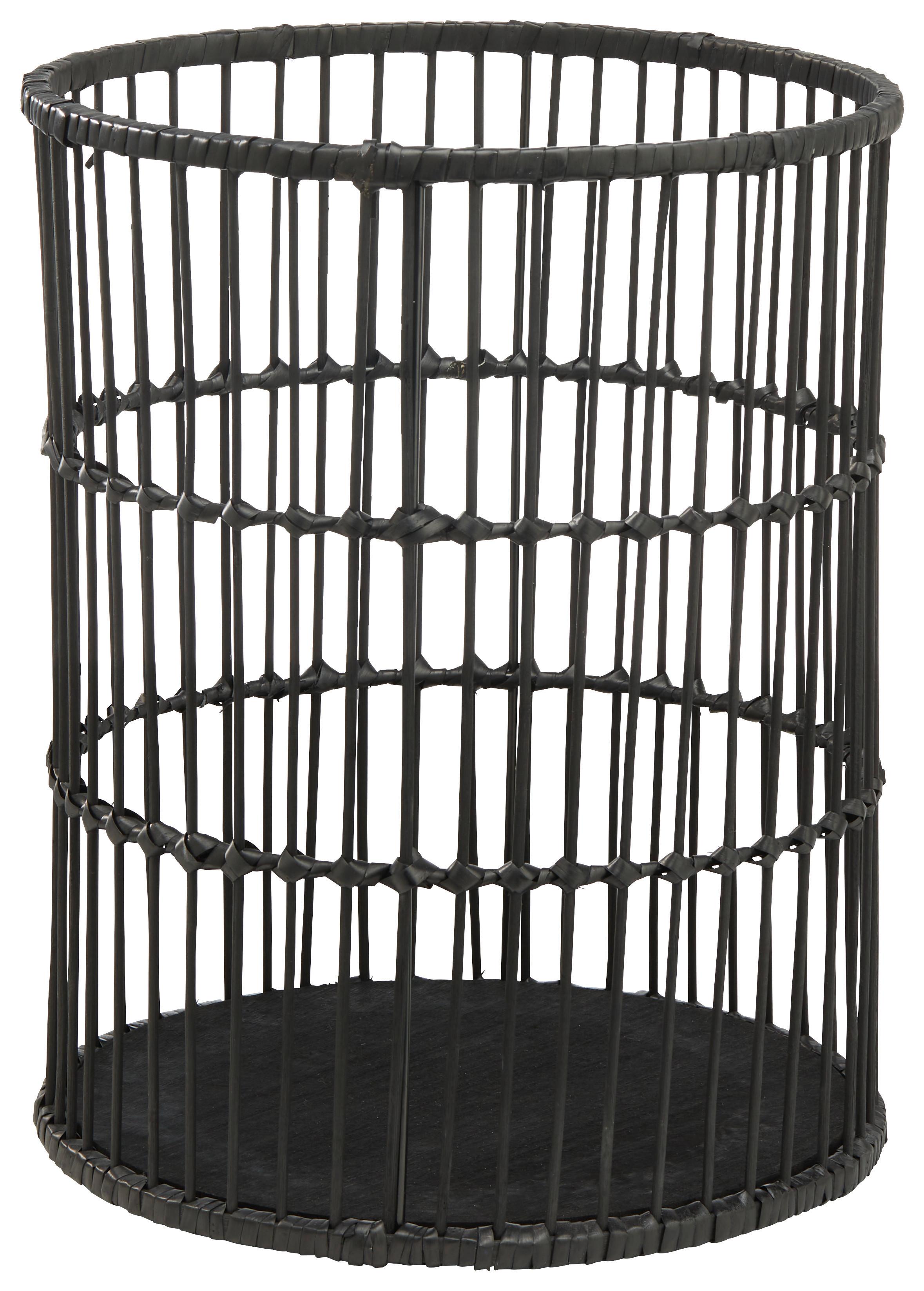 Košara Black Bamboo - črna, kovina/naravni materiali (31/40cm) - Zandiara