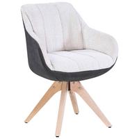 Naslanjač Relax, Bež, Temno Siva - temno siva/barve bukve, Moderno, tekstil/les (60/84/61cm) - Mömax