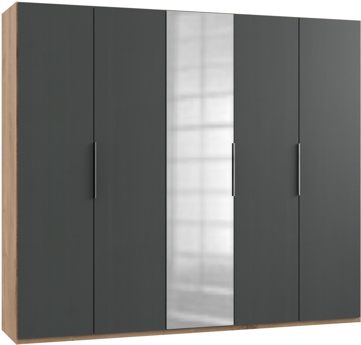 Ormar S Klasičnim Vratima Level 36 A - boje grafita/boje hrasta, Moderno, drvni materijal (250/216/58cm) - Modern Living