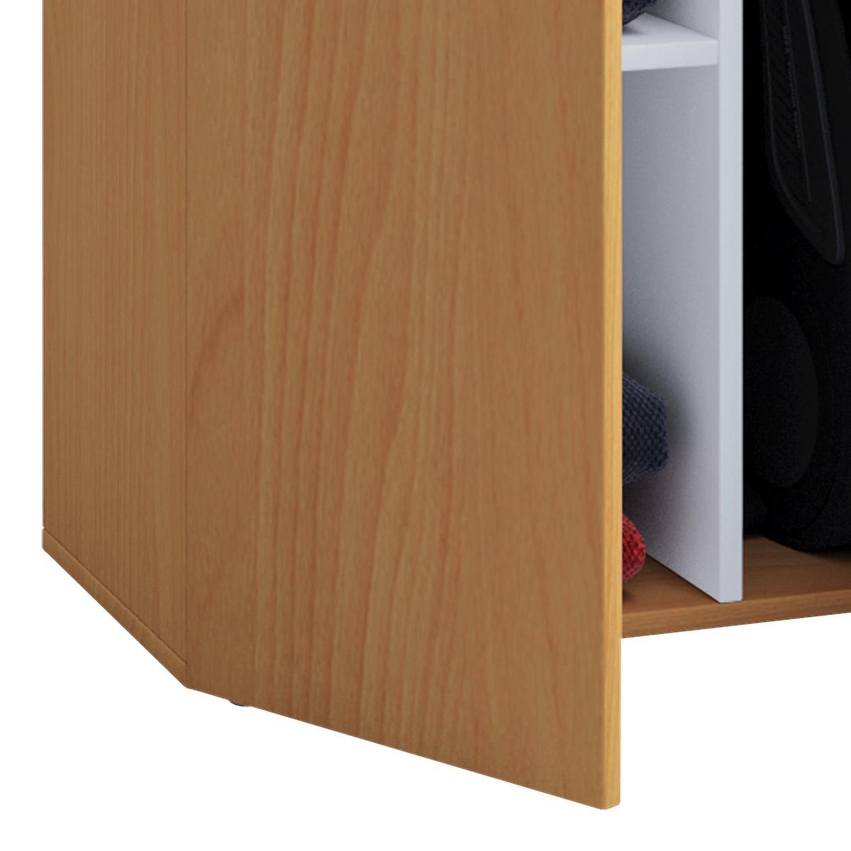 Komoda Lona Mini, Bukev - srebrne barve/barve bukve, Basics, umetna masa/leseni material (70/105/39cm) - MID.YOU