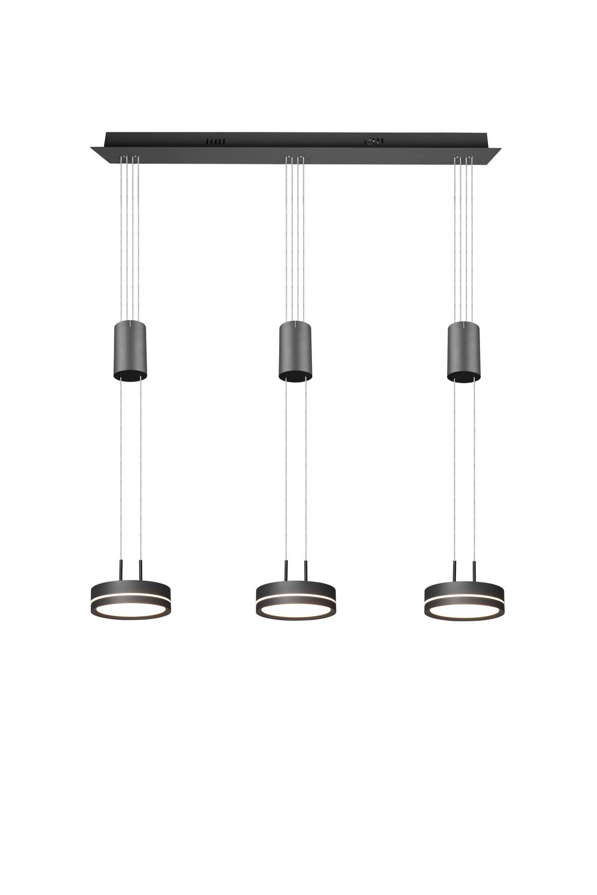 LAMPA WISZĄCA LED 326510342 FRANKLIN - antracytowy/biały, Lifestyle, tworzywo sztuczne/metal (85/14/180cm) - Trio Leuchten
