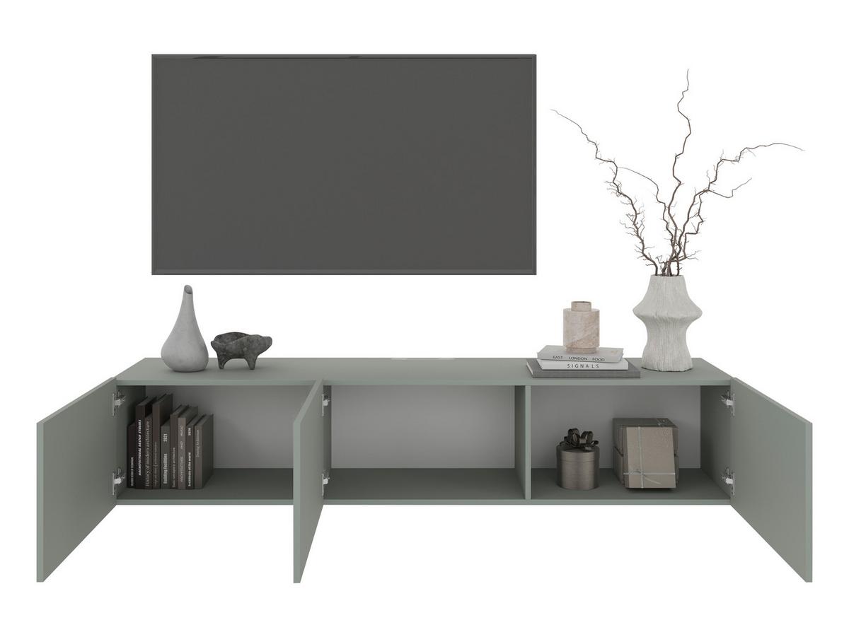 KOMODA NISKA NEWNIQ - zielony, Design, materiał drewnopochodny (180/36,7/42cm) - Hom`in