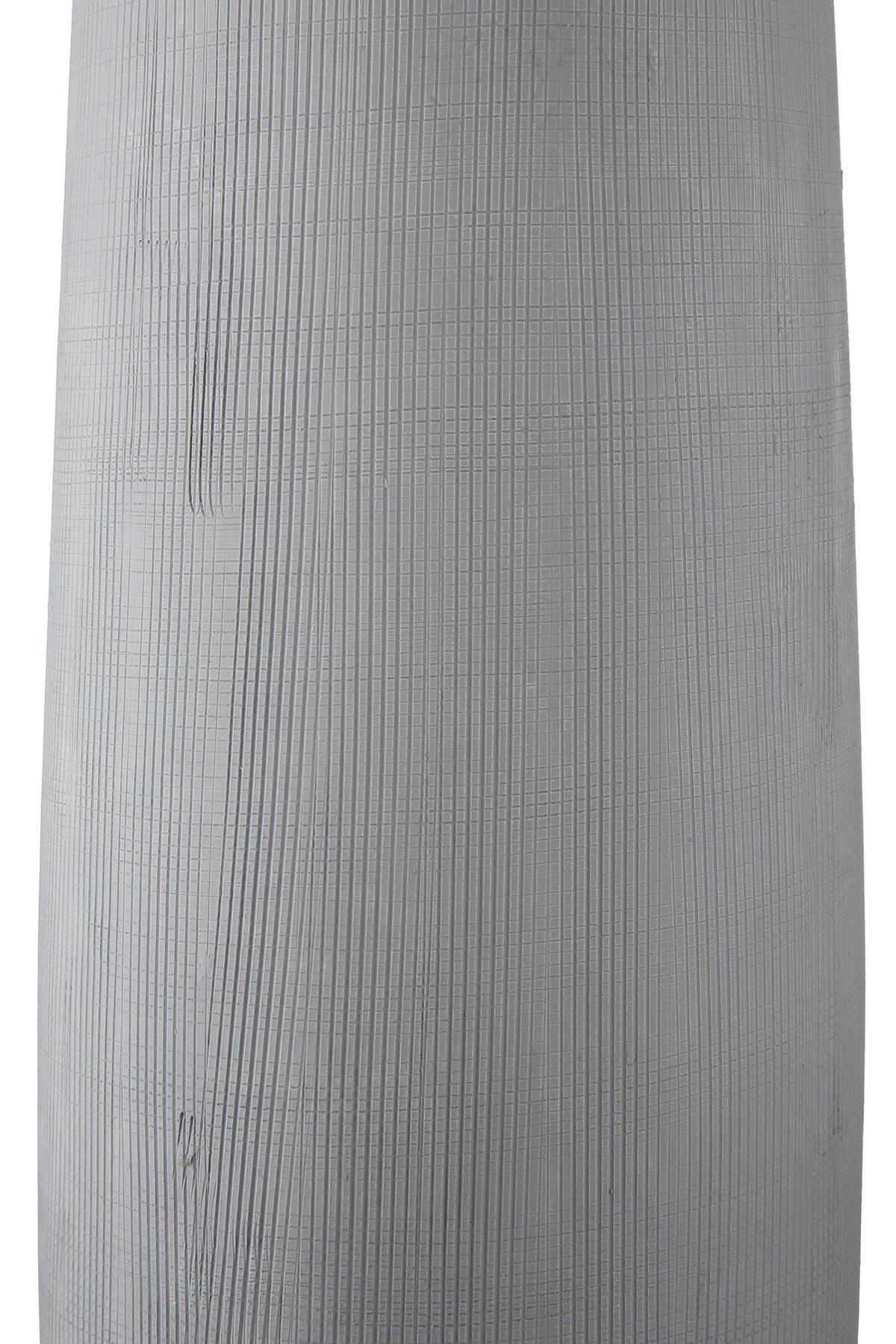 Bodenvase Grau/Silberfarben - Silberfarben/Grau, Basics, Keramik (15/50/15cm)