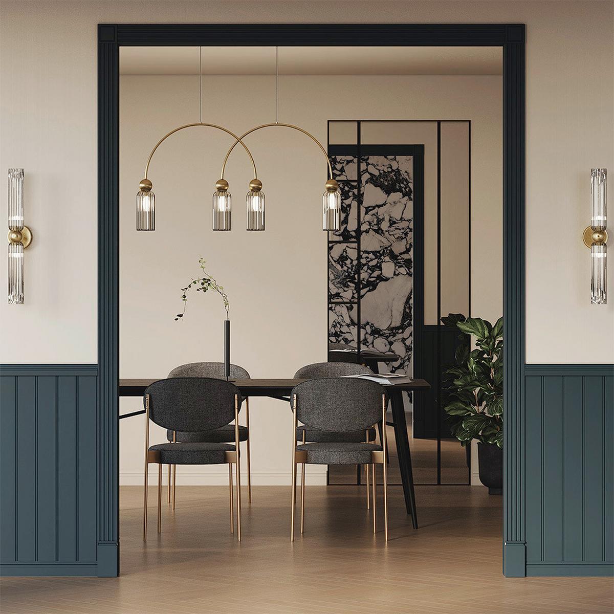 Pendelleuchte Mod302pl-04gr - Goldfarben, Design, Metall (110/360/10cm) - MAYTONI