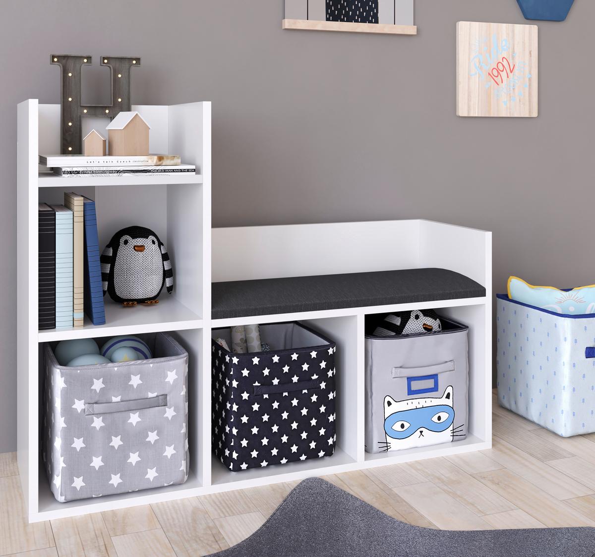 Regal Lelus, Bela - bela, Moderno, leseni material (108/88/34cm) - MID.YOU