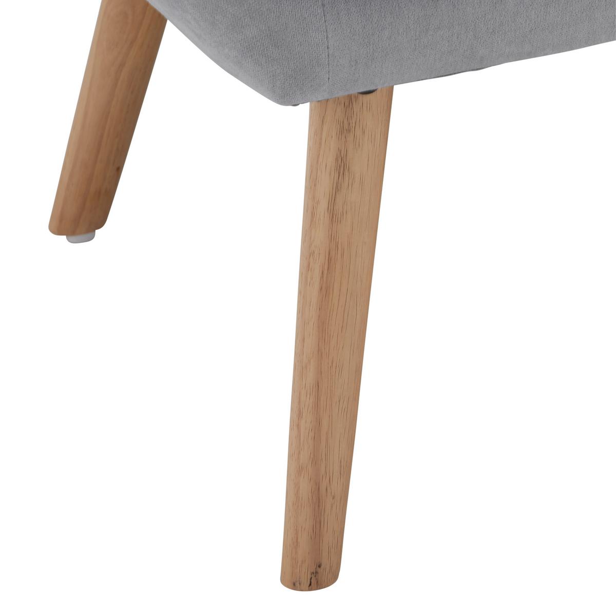 Kétüléses Kanapé Monique - világosszürke, Modern, textil/fa (127/76/74,5cm) - Bessagi Home