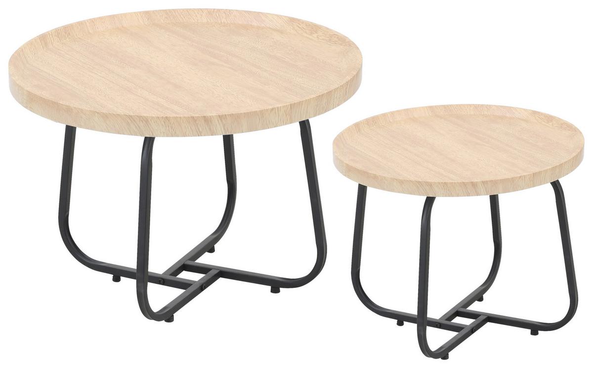 Stolić Fiona - boje hrasta/crna, Moderno, drvni materijal/metal (70/50/47/42cm) - Based