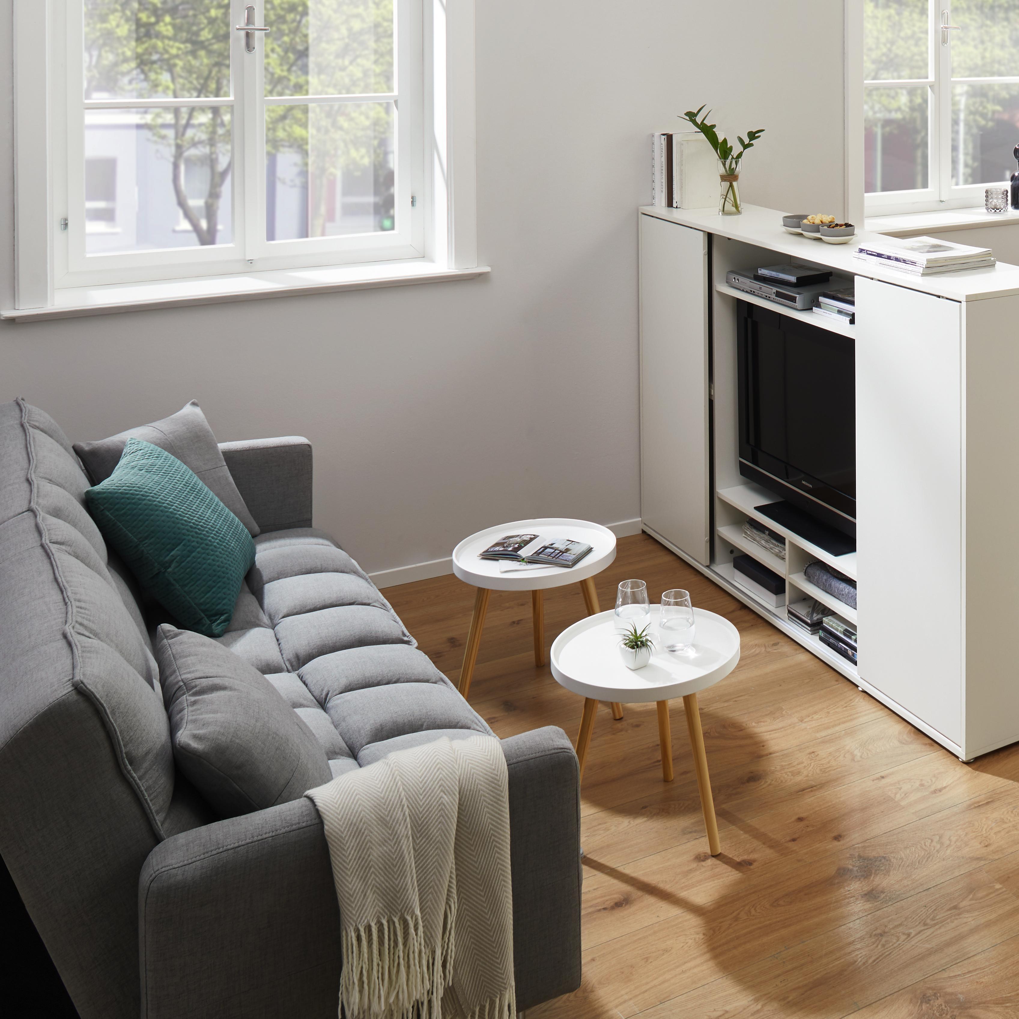 Wohnwand In Weiss Basic Online Kaufen Momax