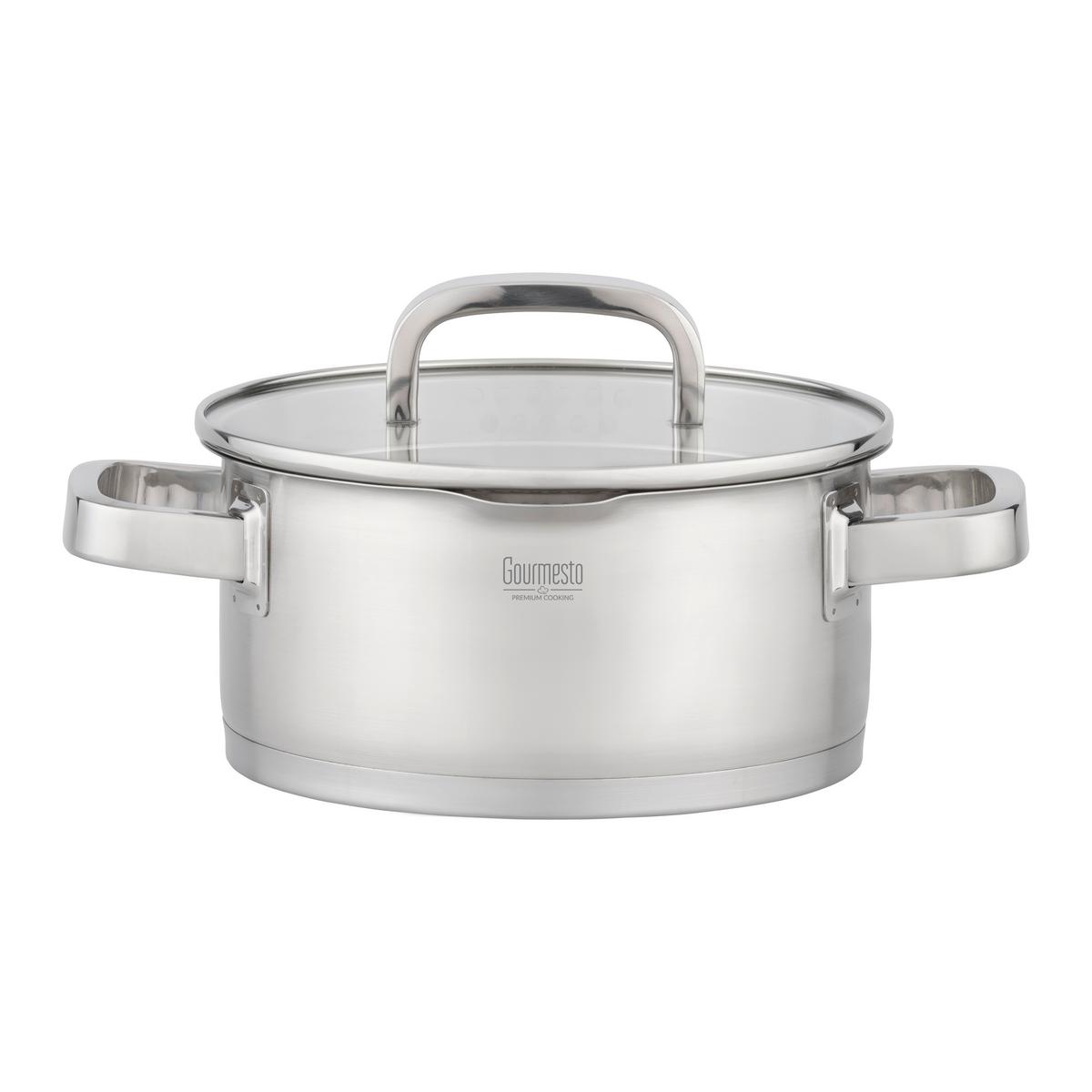 Lonac Za Kuhanje Silver Line 2,9l - boje oplemenjenog čelika/prozirno, Konvencionalno, staklo/metal (20/9,5cm) - Gourmesto