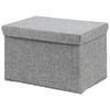 Faltbox Cindy ca. 23l - Grau, Modern, Karton/Textil (38/26/24cm) - Mömax
