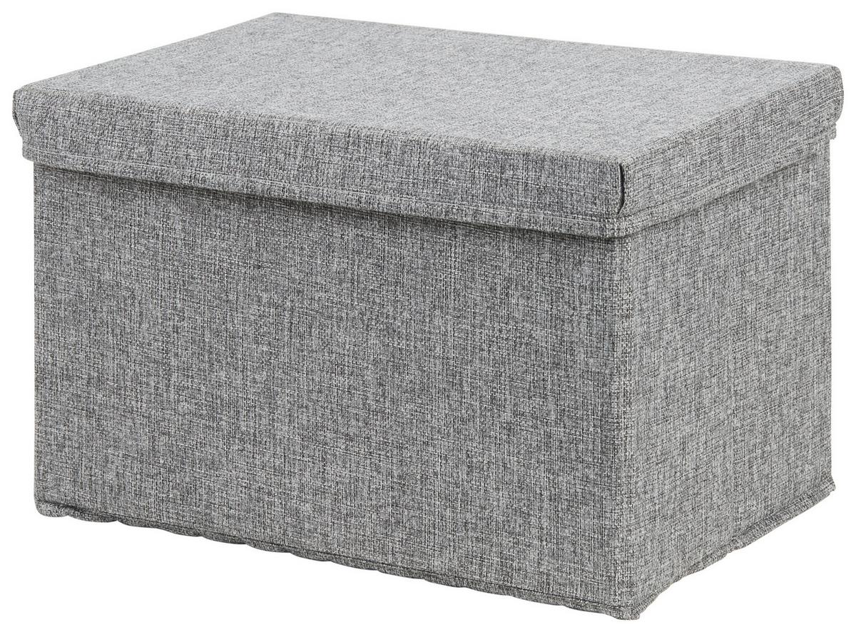 Faltbox Cindy ca. 23l - Grau, MODERN, Karton/Textil (38/26/24cm) - Mömax
