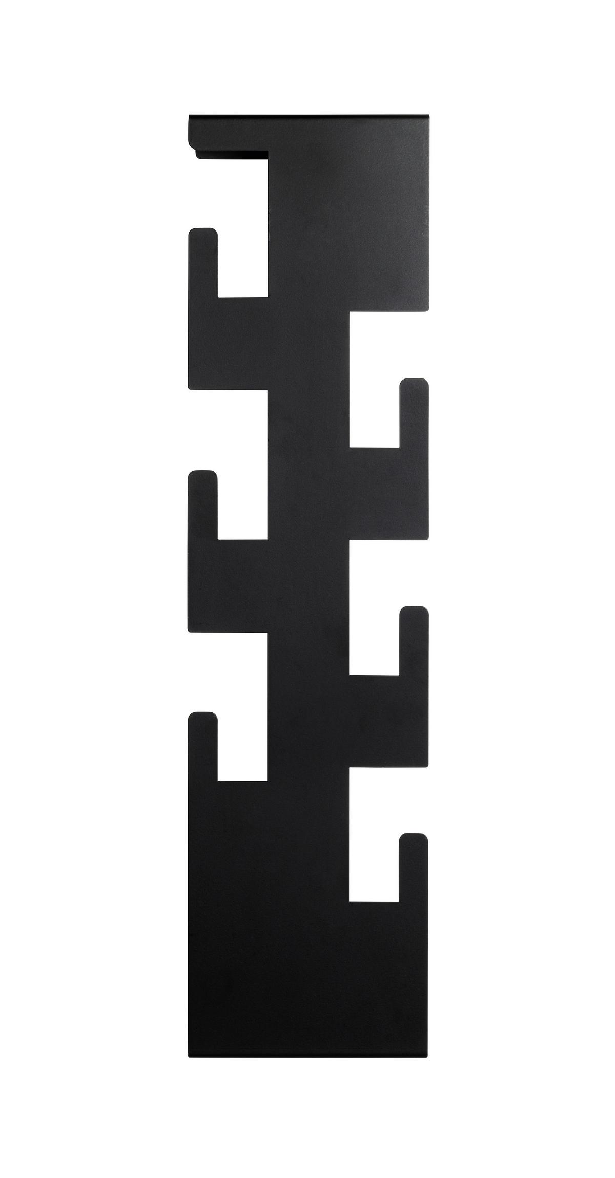 Stenski Obešalnik Lunis - črna, Moderno, kovina (15/60/8cm) - Mömax