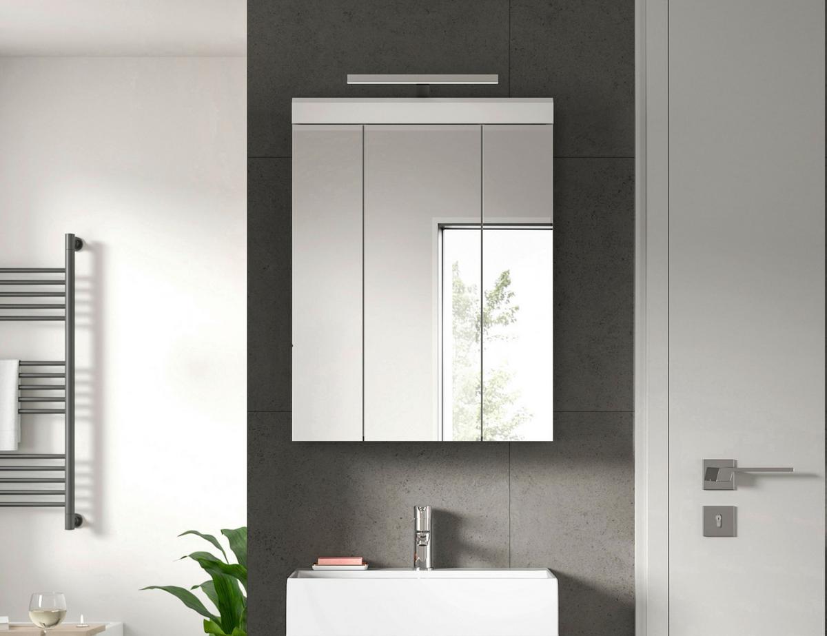 Spiegelschrank SCOUT Weiß Hochglanz ca. 60x79x18 cm - MODERN, Glas/Holzwerkstoff (60/79/18cm) - MID.YOU