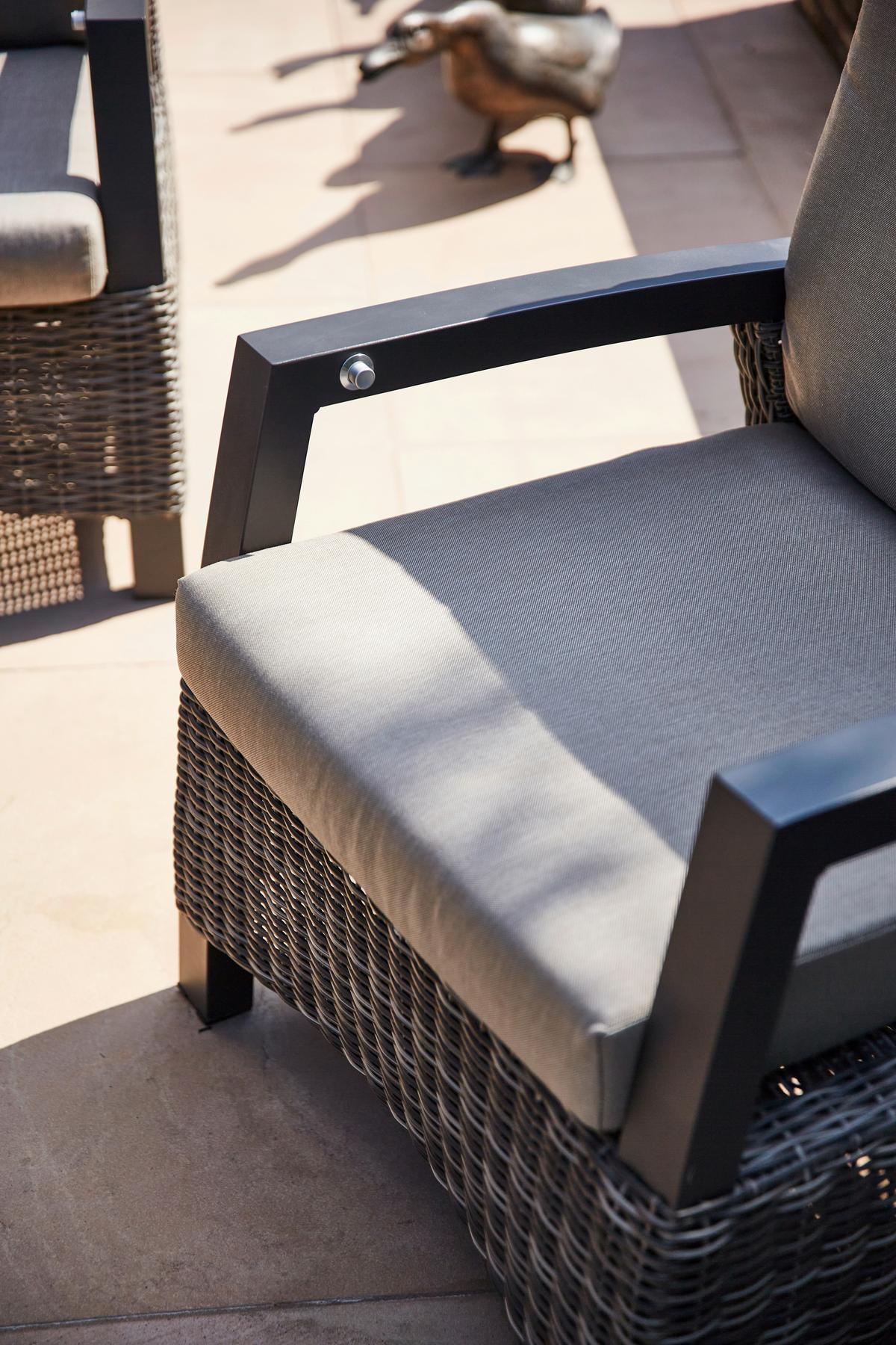 Loungegarnitur Corido 4-tlg. Grau - Grau, Basics, Keramik/Kunststoff (72/103/83cm) - Siena Garden