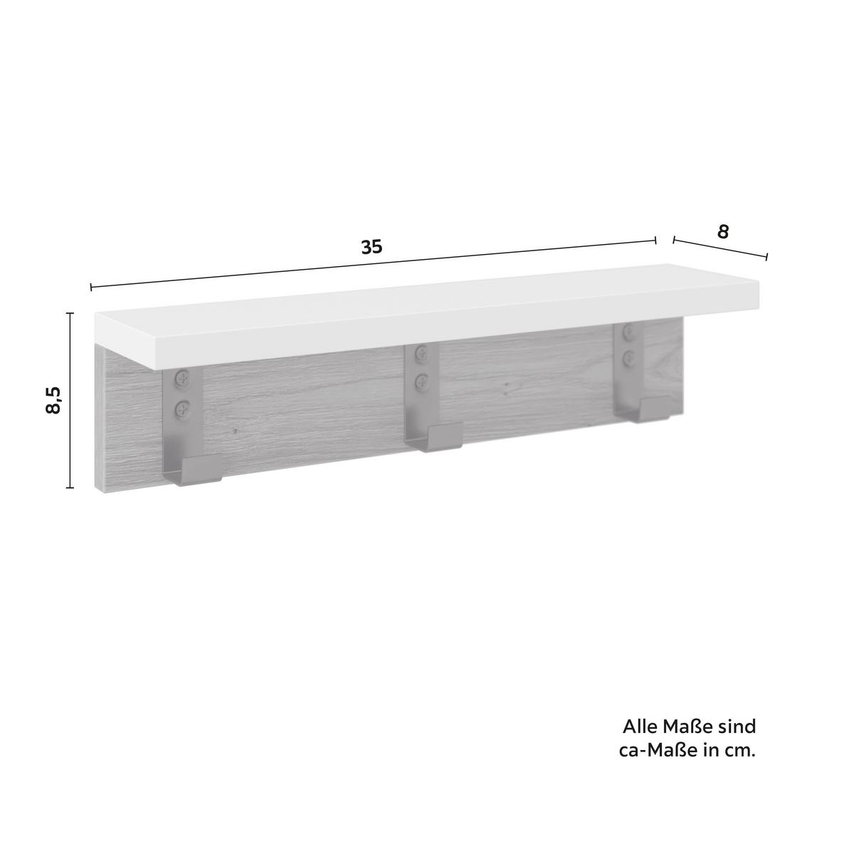 Badezimmer Wick 5 Tlg. Naturfarben/Weiß - Alufarben/Naturfarben, MODERN, Glas/Keramik - Bessagi Home