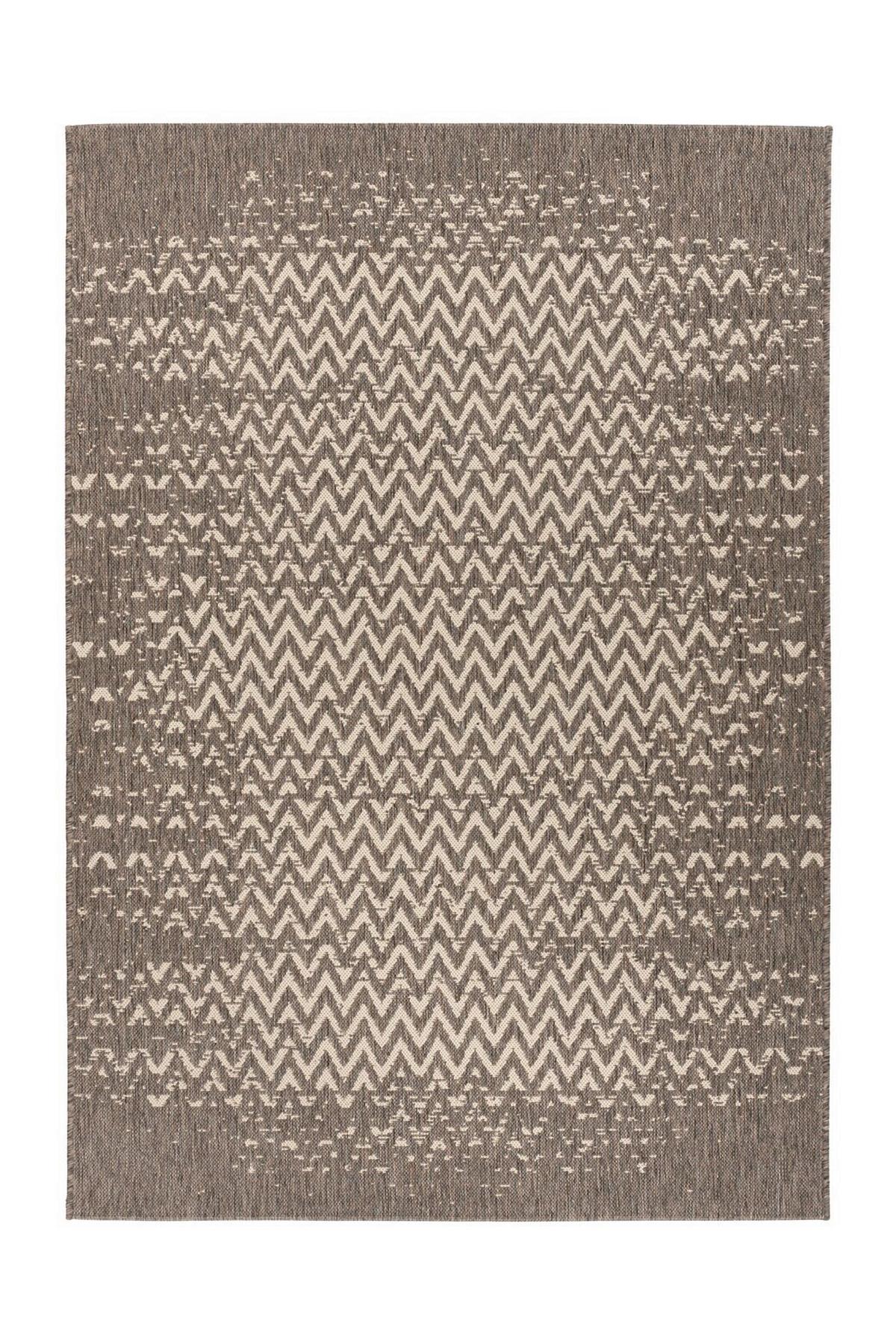 FLACHWEBETEPPICH SPLASH 600 BRAUN / CREME - Creme/Braun, Konventionell, Textil (80/150cm) - Kayoom