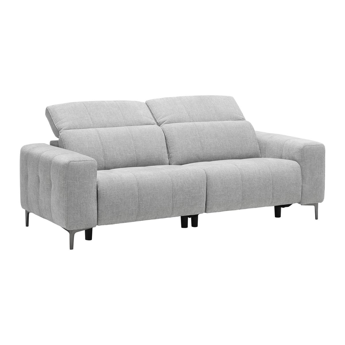 3-Sitzer-Sofa Alvaro Grau ca. 220x79x109cm - Dunkelgrau/Grau, MODERN, Holz/Kunststoff (220/79/109cm) - Mömax