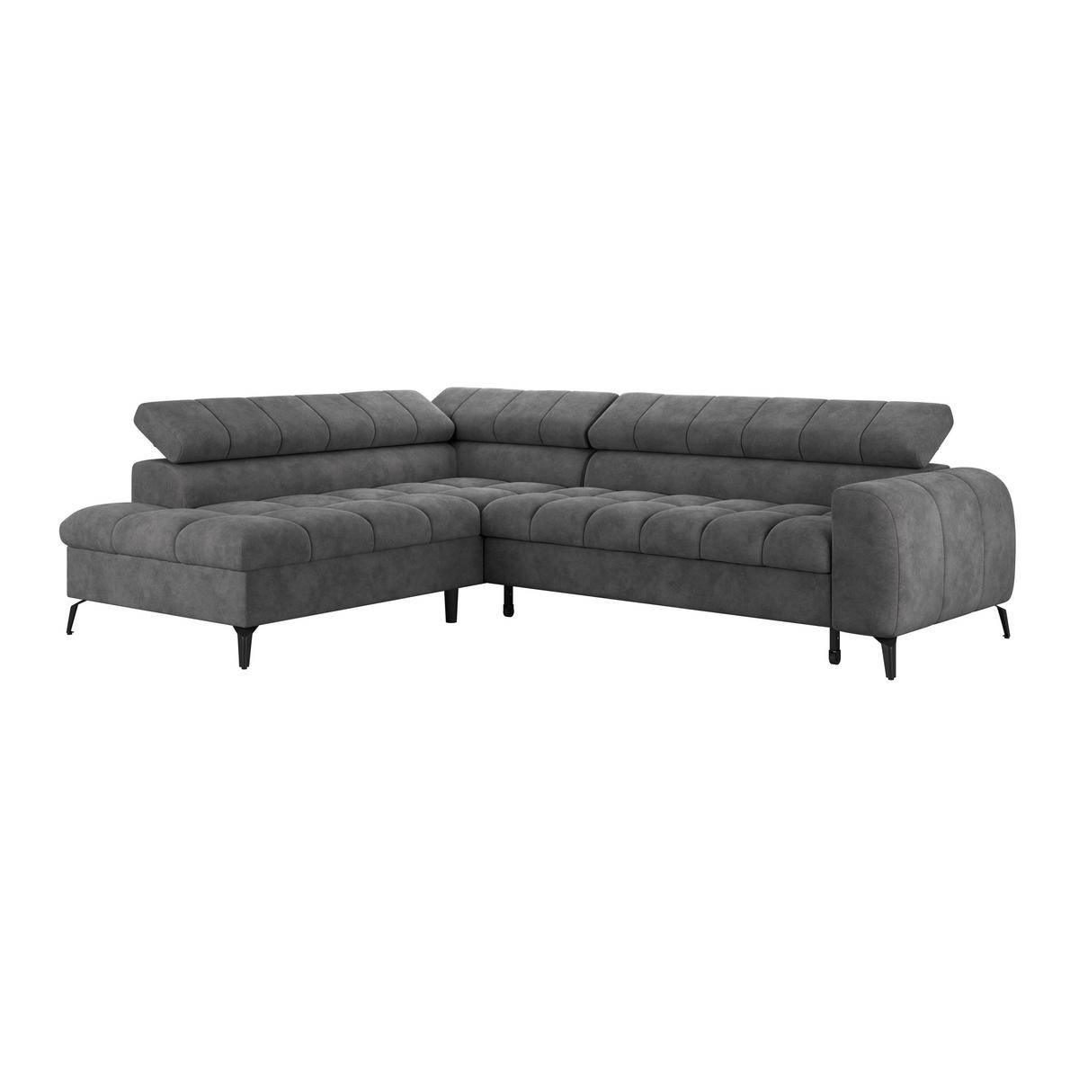 Kutna Garnitura Volf - crna/antracit, Trend, tekstil/metal (203/261cm) - Modern Living