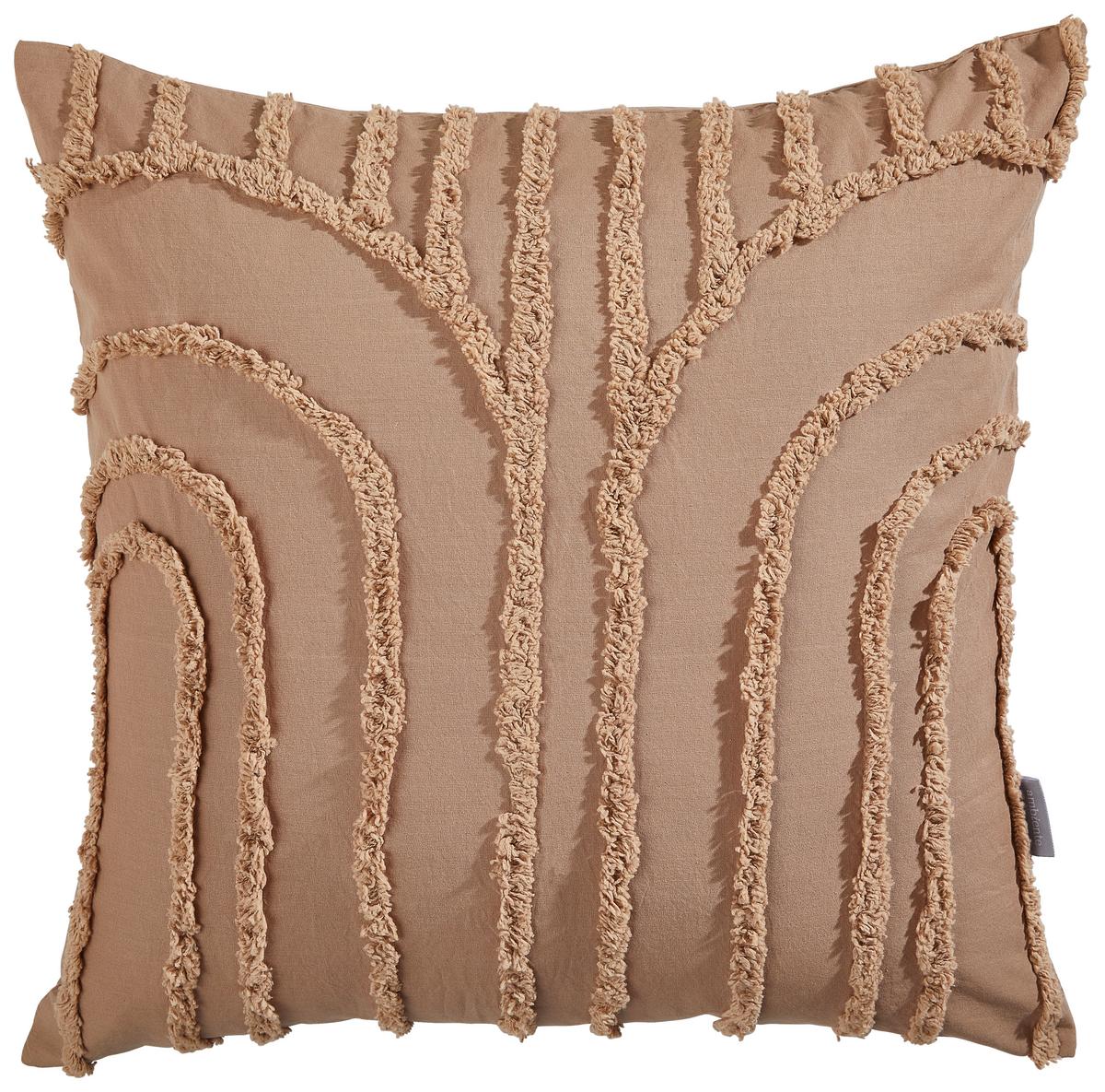 PODUSZKA DEKORACYJNA NOYONA -TREND- - jasnobrązowy, Modern, tkanina (50/50cm) - Ambiente