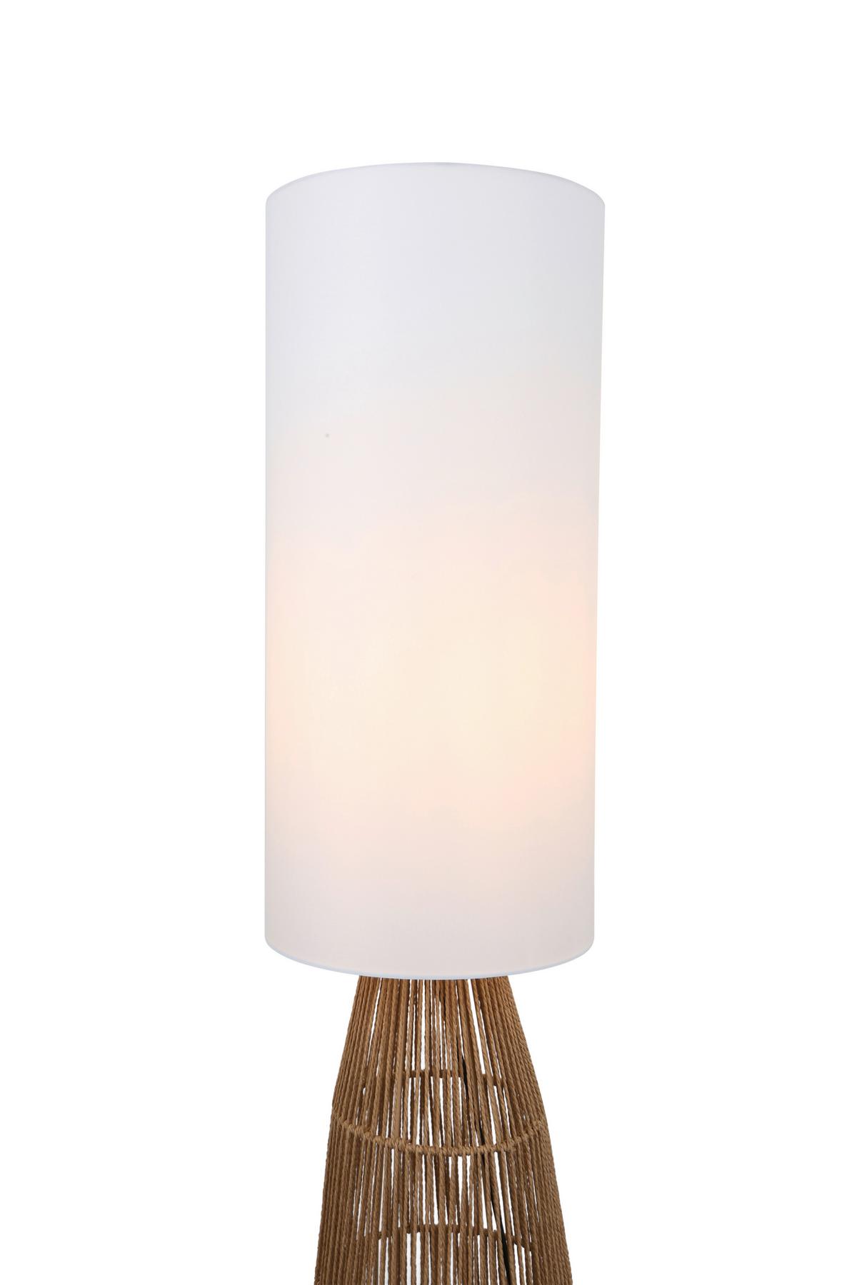 LAMPA STOJĄCA MONA - biały/czarny, Trend, metal/tkanina (30/135cm) - Novel