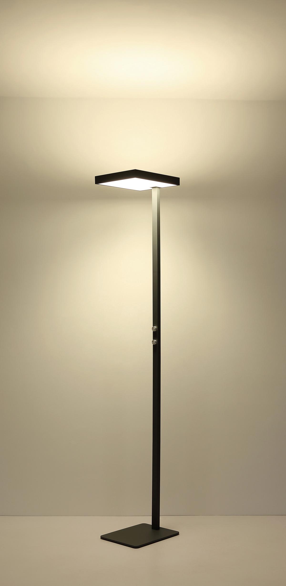 Led Podna Svjetiljka Barker - srebrne boje/prozirno, Design, metal/plastika (40/28/184,8cm) - Globo
